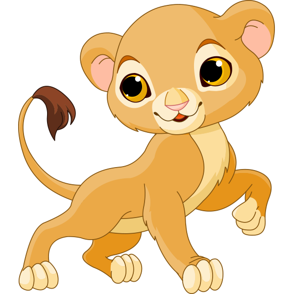Cartoon Lion Cub PNG