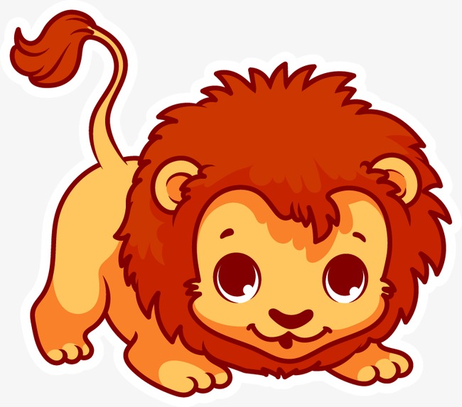 Cartoon Lion Cub PNG - 161377