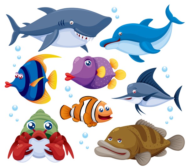 Cartoon Sea Creatures PNG - 155184