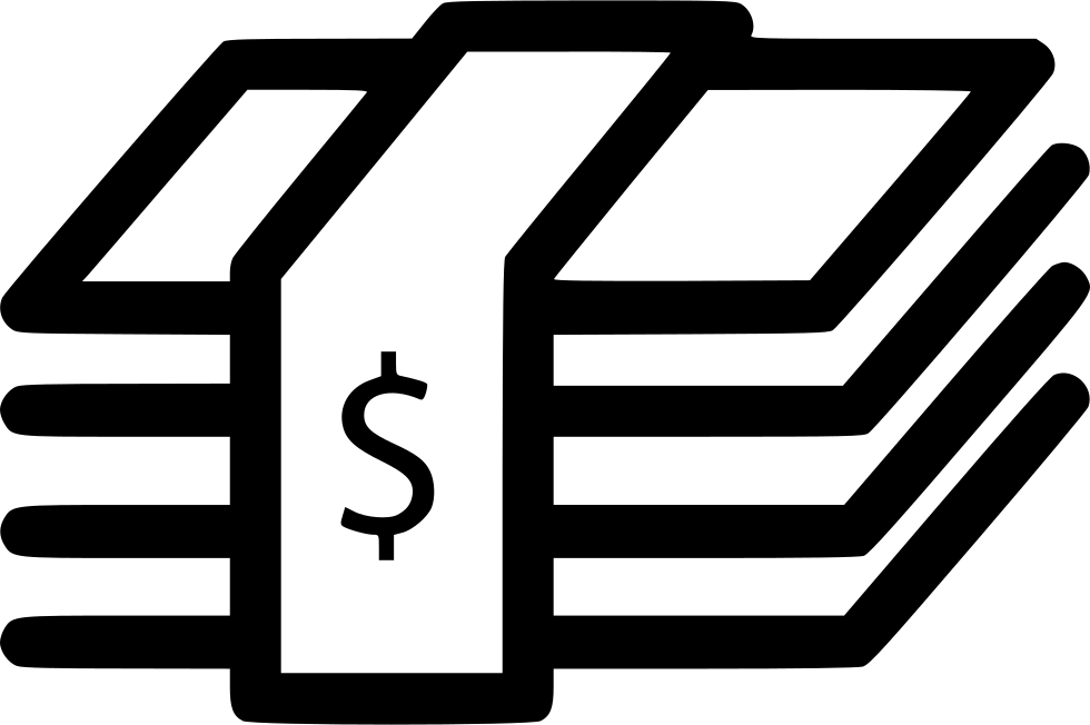 Cash PNG Black And White - 156655