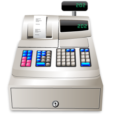 Cash-register icon. PNG File: