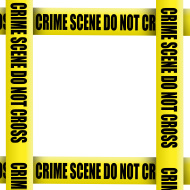 Crime scene tape frame; Cauti