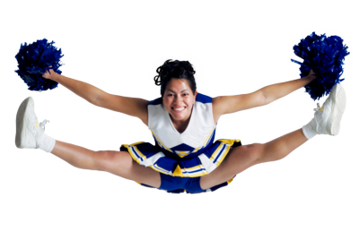 Cheerleader cheer bow silhoue