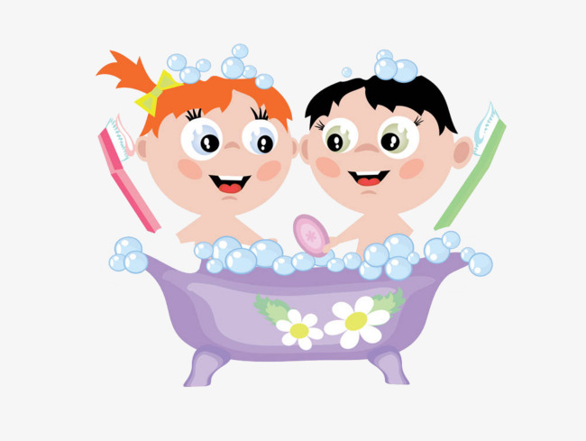 Child Taking A Shower Bath PNG - 136538