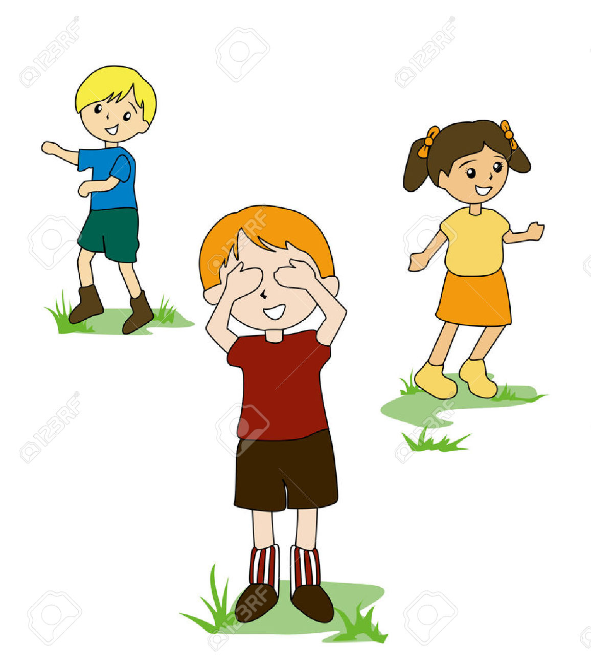 Children Playing Hide And See