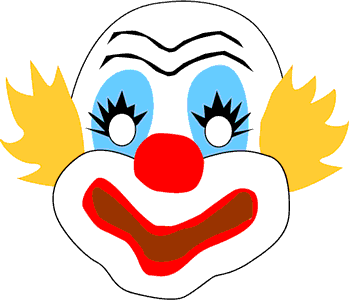 Clip Art Circus Clown Mask