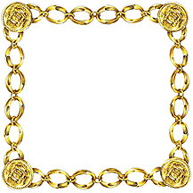 delicate gold lace border, De