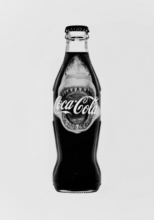 Coke PNG Black And White - 142936
