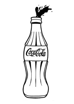 Coke PNG Black And White - 142947