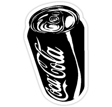 Coke PNG Black And White - 142934