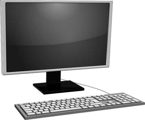 Computerbildschirm und kabell