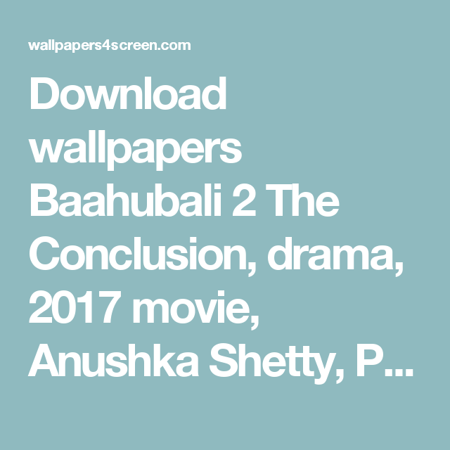 Download wallpapers Baahubali