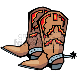 Cowboy Boots With Spurs PNG - 85396