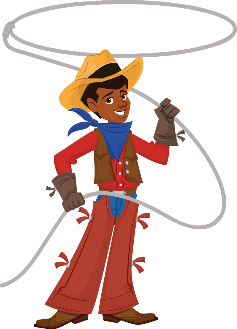 Cowboy With Lasso PNG HD - 128086