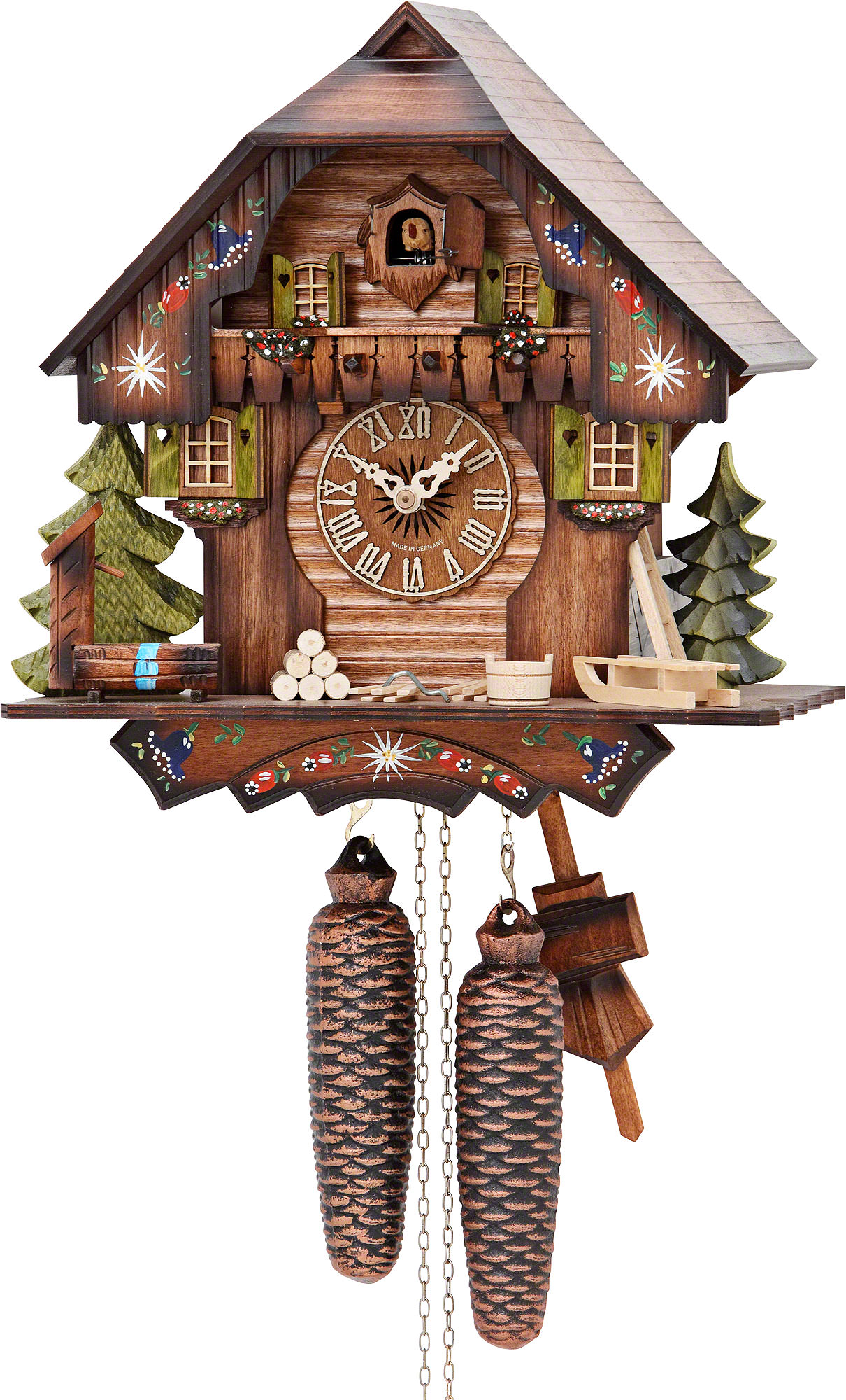 Chalet Cuckoo Clock With Kiss