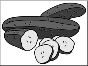 Cucumber PNG Black And White - 134971