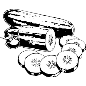 Cucumber PNG Black And White - 134958