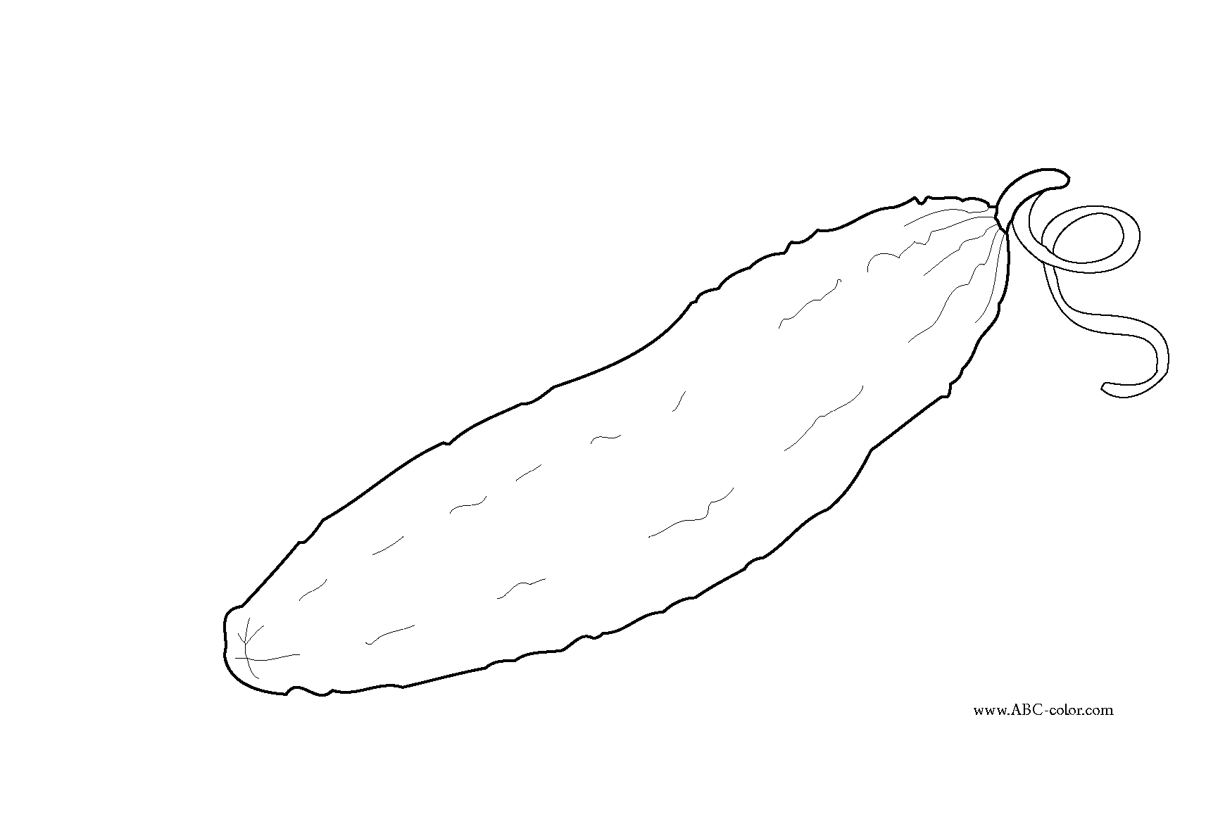 Cucumber PNG Black And White - 134968