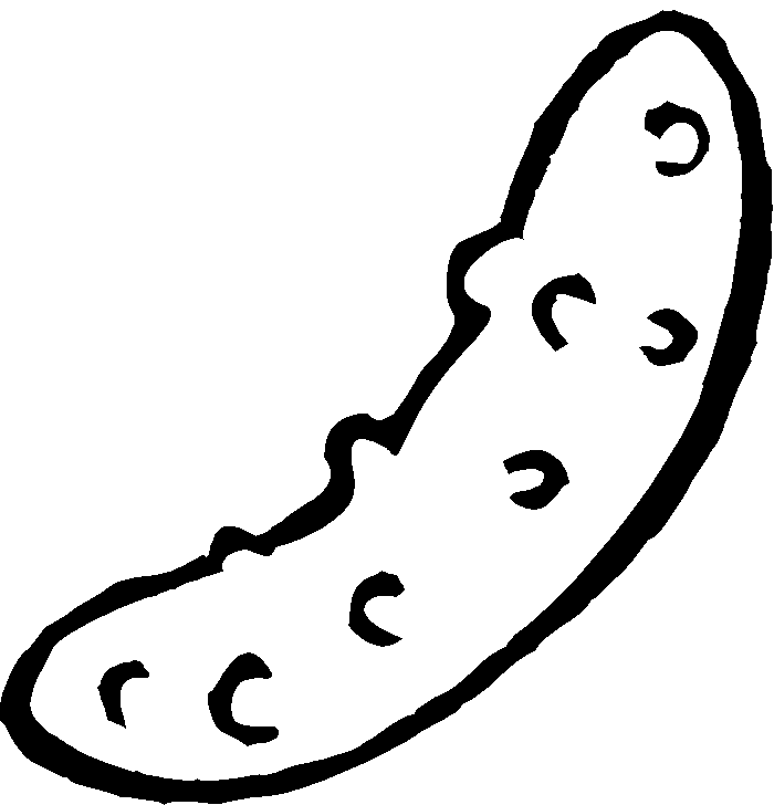Cucumber Slice PNG Black And White - 134618