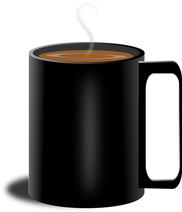 Coffee, Cup, Black, Steam, Ho
