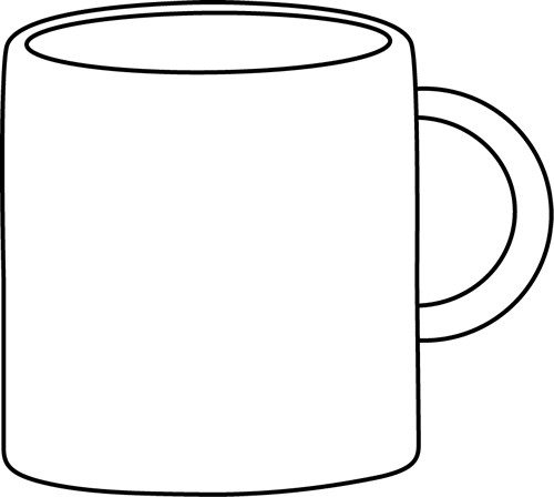 Cups PNG Black And White - 154270