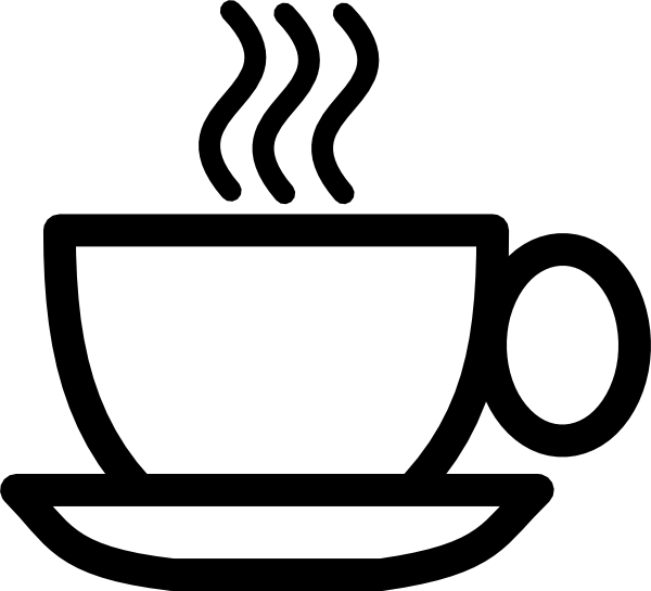 cup clipart black and white