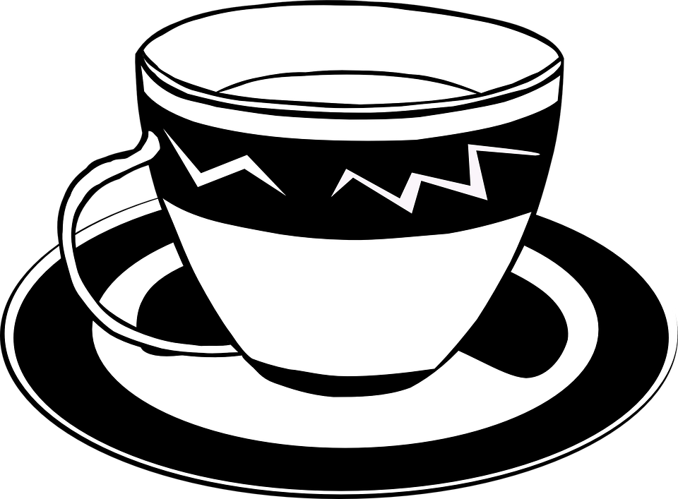 Cups PNG Black And White - 154271