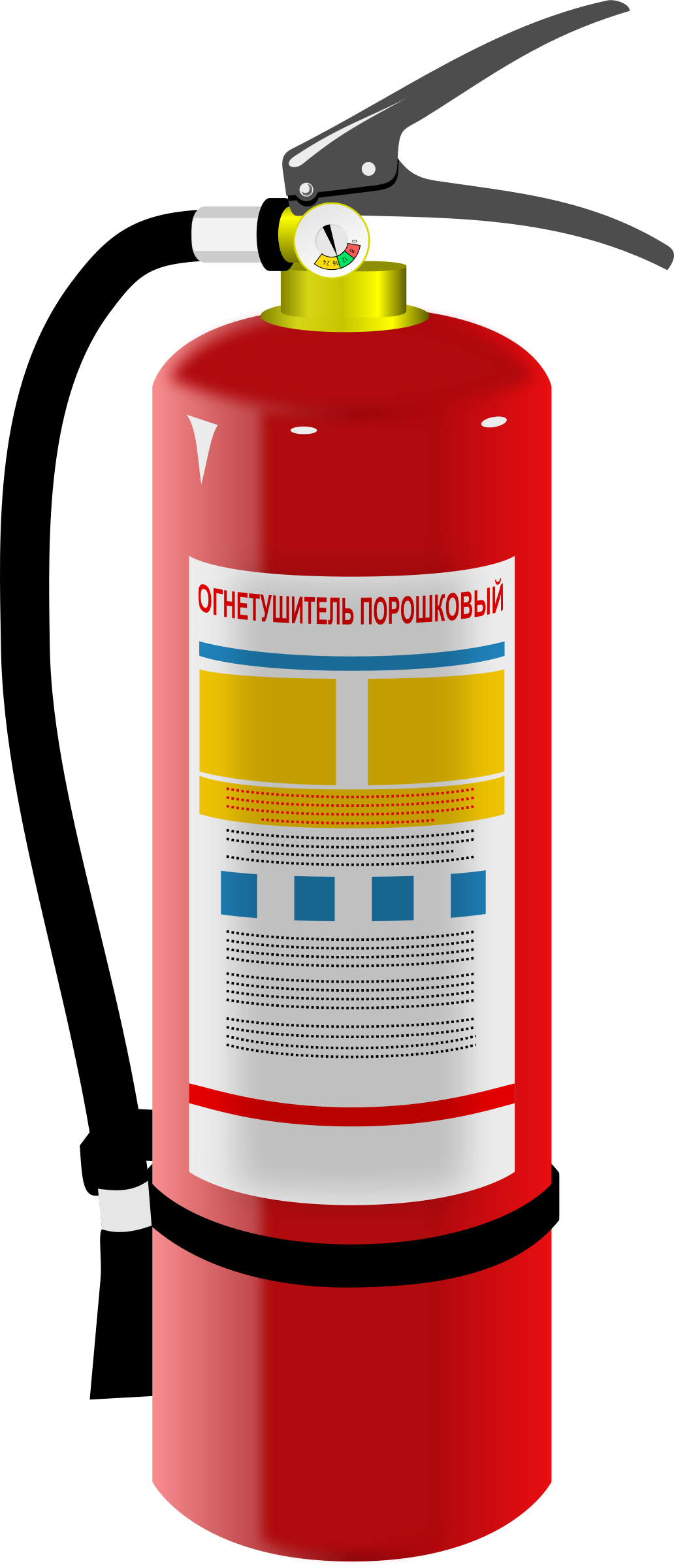 Red fire extinguishing spray,