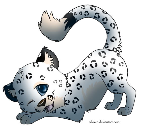 pin Snow Leopard clipart cute