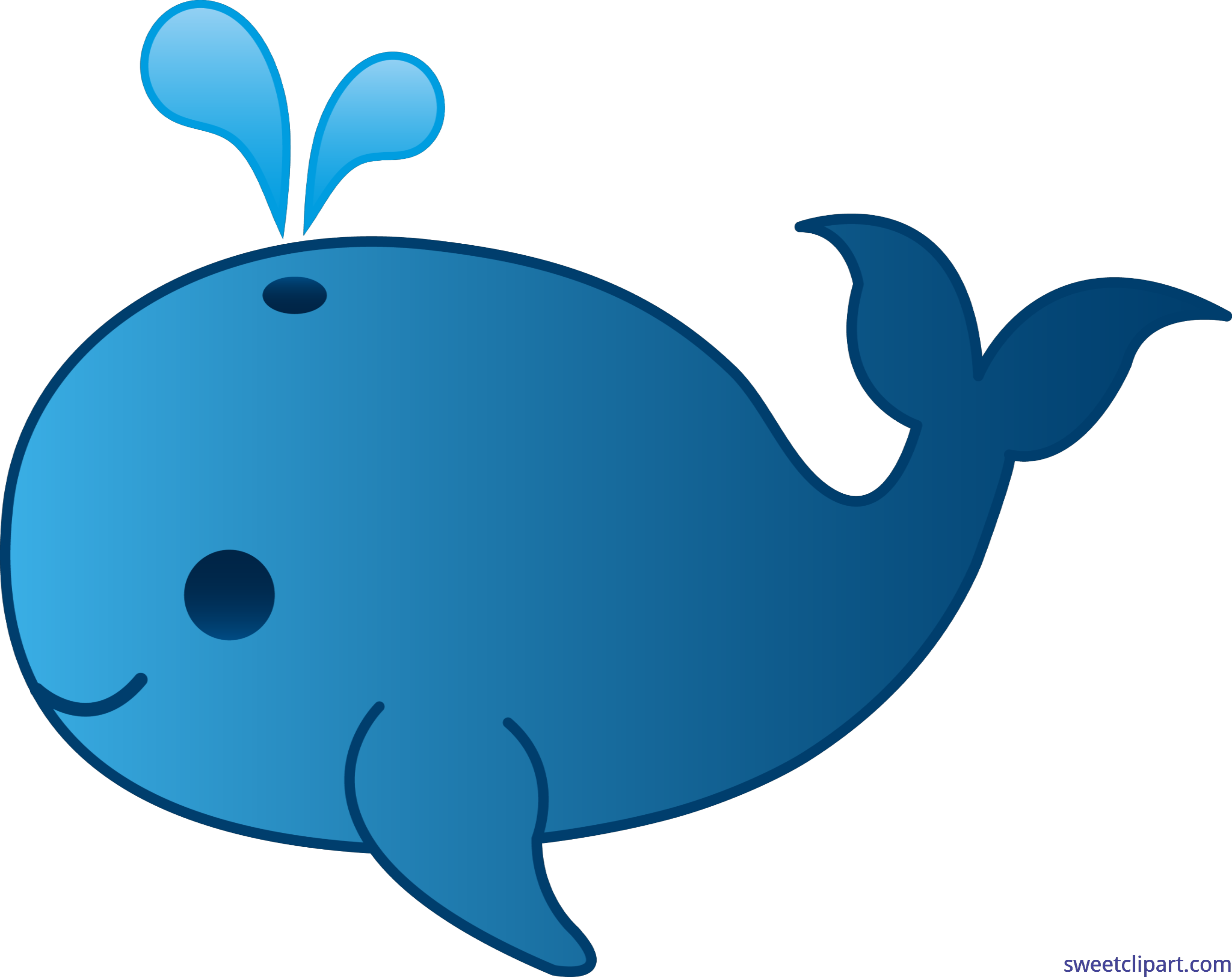 Cute Whale clip art - vector 