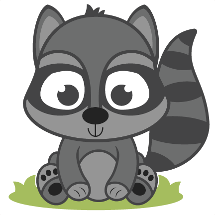 Girl Raccoon SVG scrapbook cu