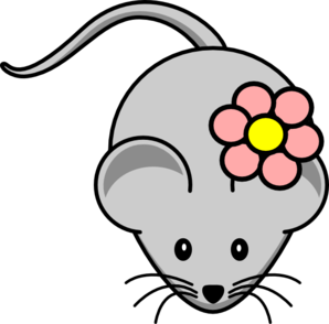 Rat With Flower Clip Art