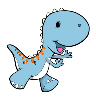 Cute T. Rex Logo Mascot
