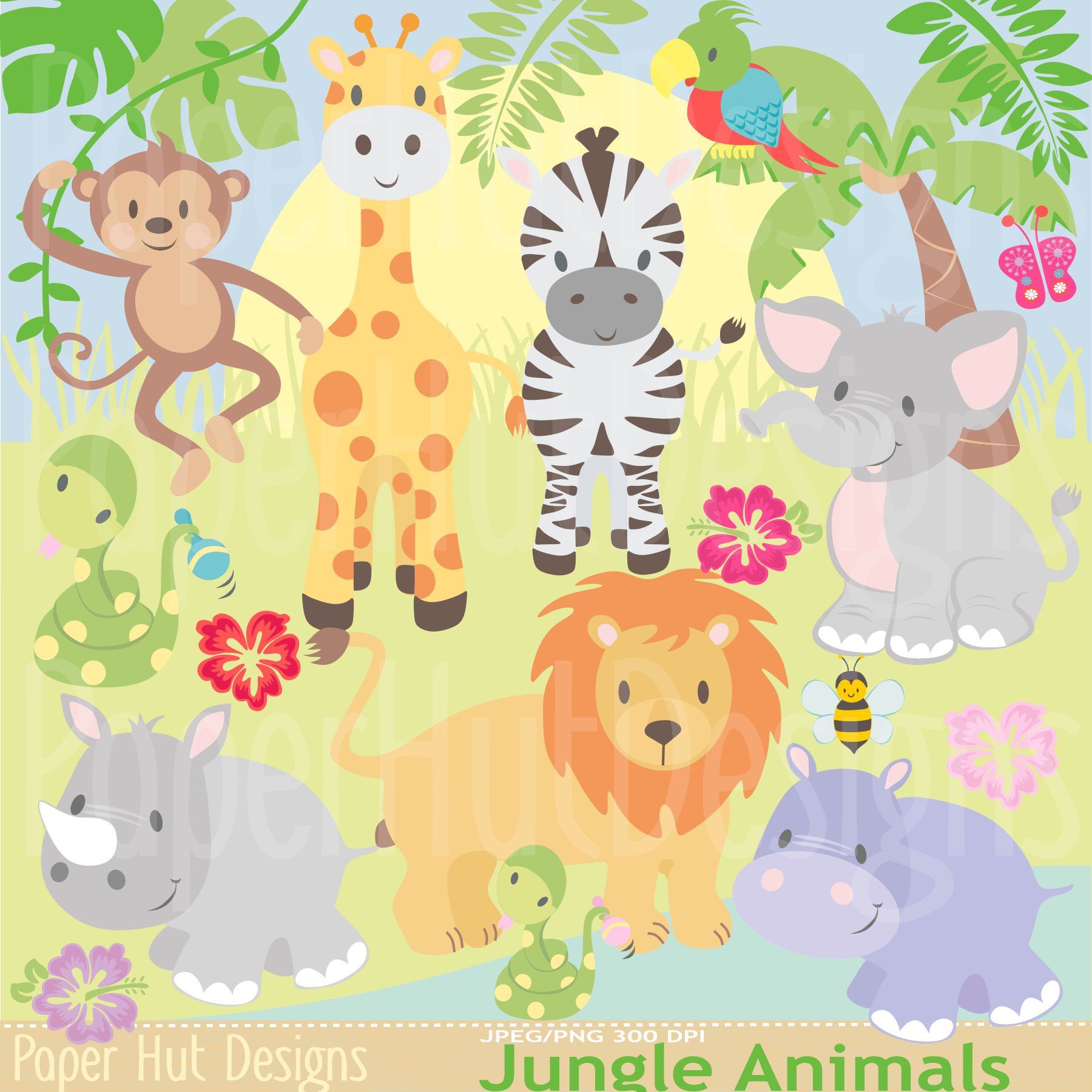Cute Zoo Animals PNG - 168156