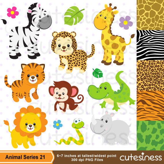 Cute Zoo Animals PNG - 168147