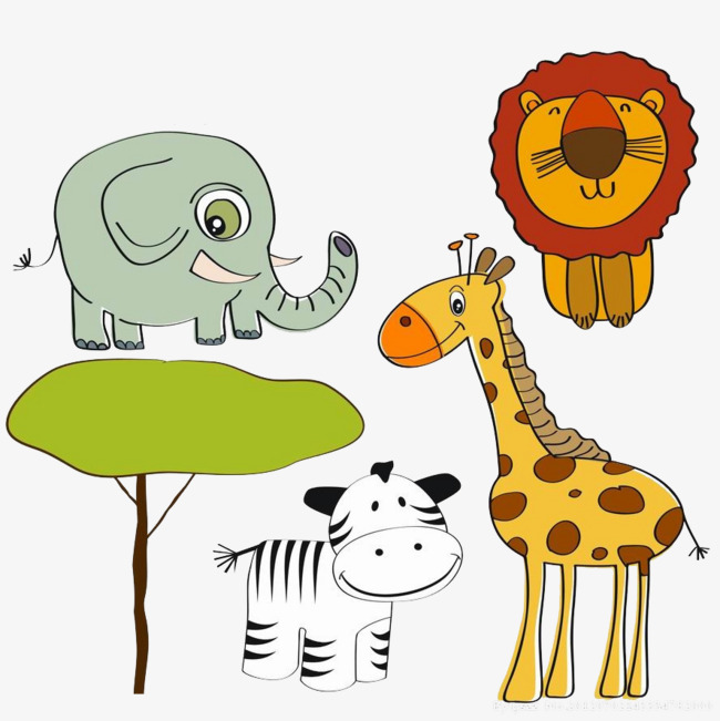 Cute Zoo Animals PNG - 168154