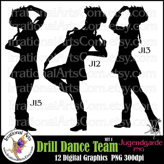 Dance team clipart kickline c