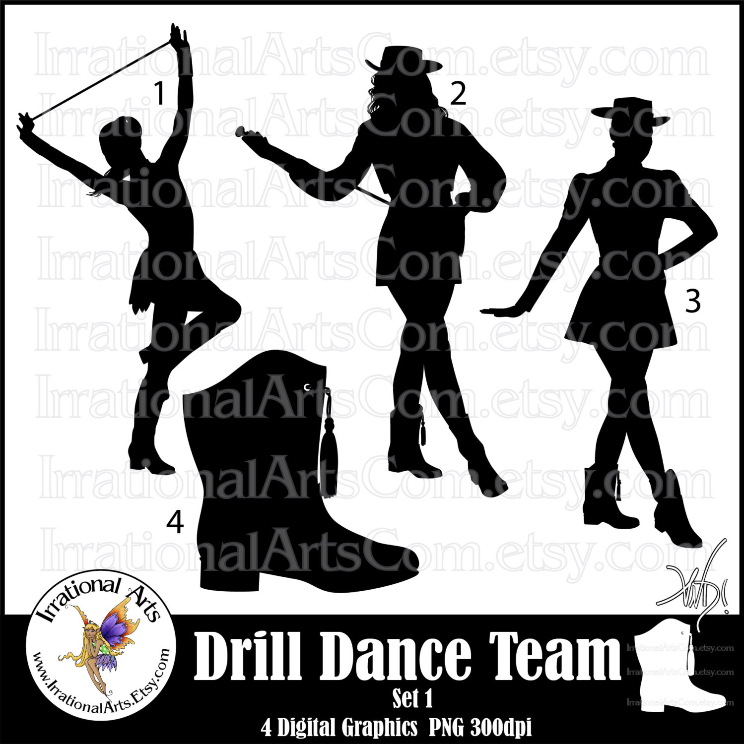 Drill Dance Team Silhouettes 