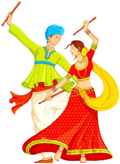 Dandiya Dancing Couple | Craf