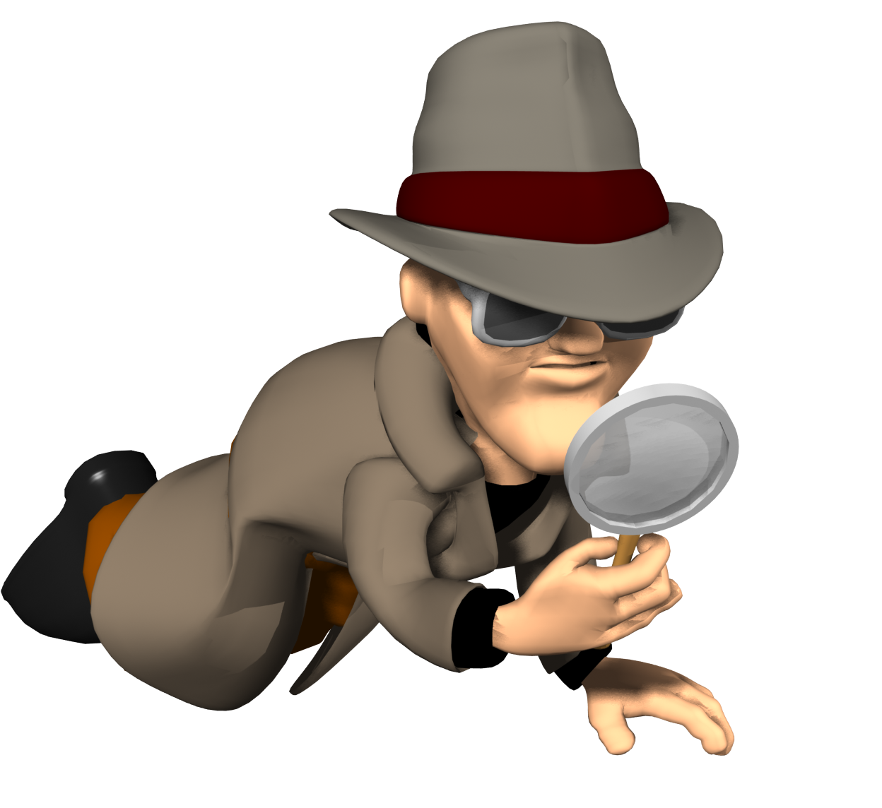 detective with pipe and magni