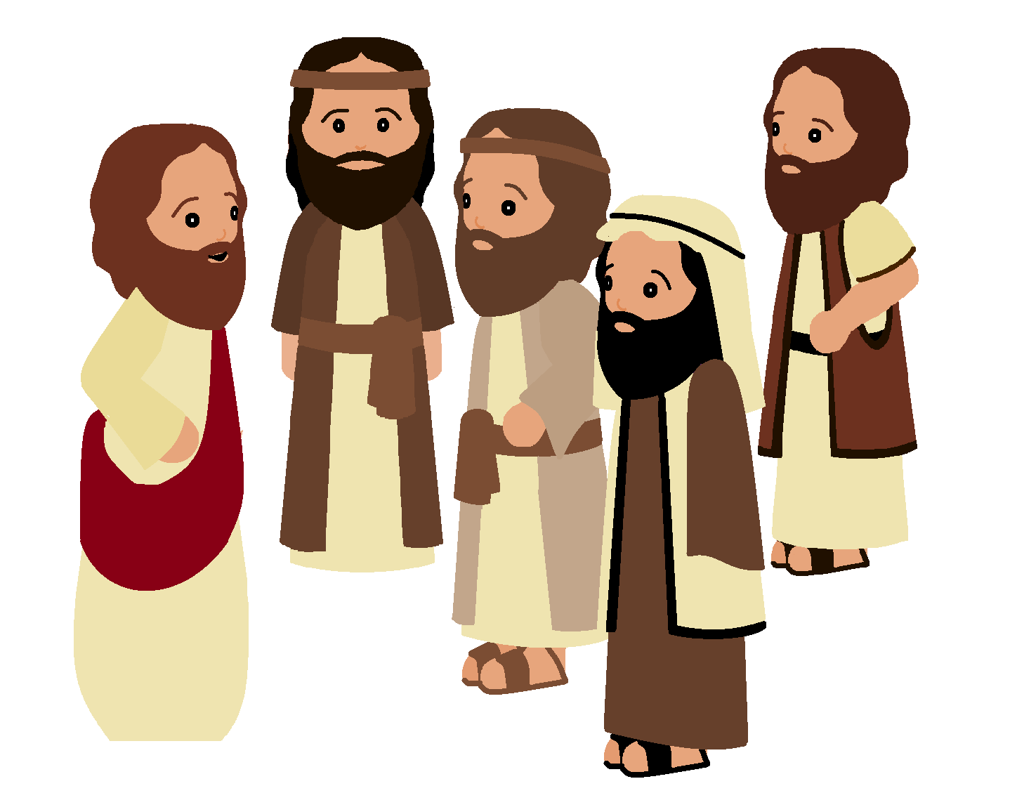 Jesus And Disciples Clipart D