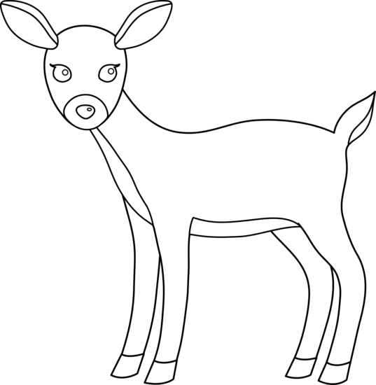 Doe PNG Black And White - 83293
