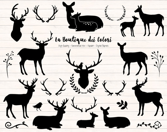 Doe PNG Black And White - 83295