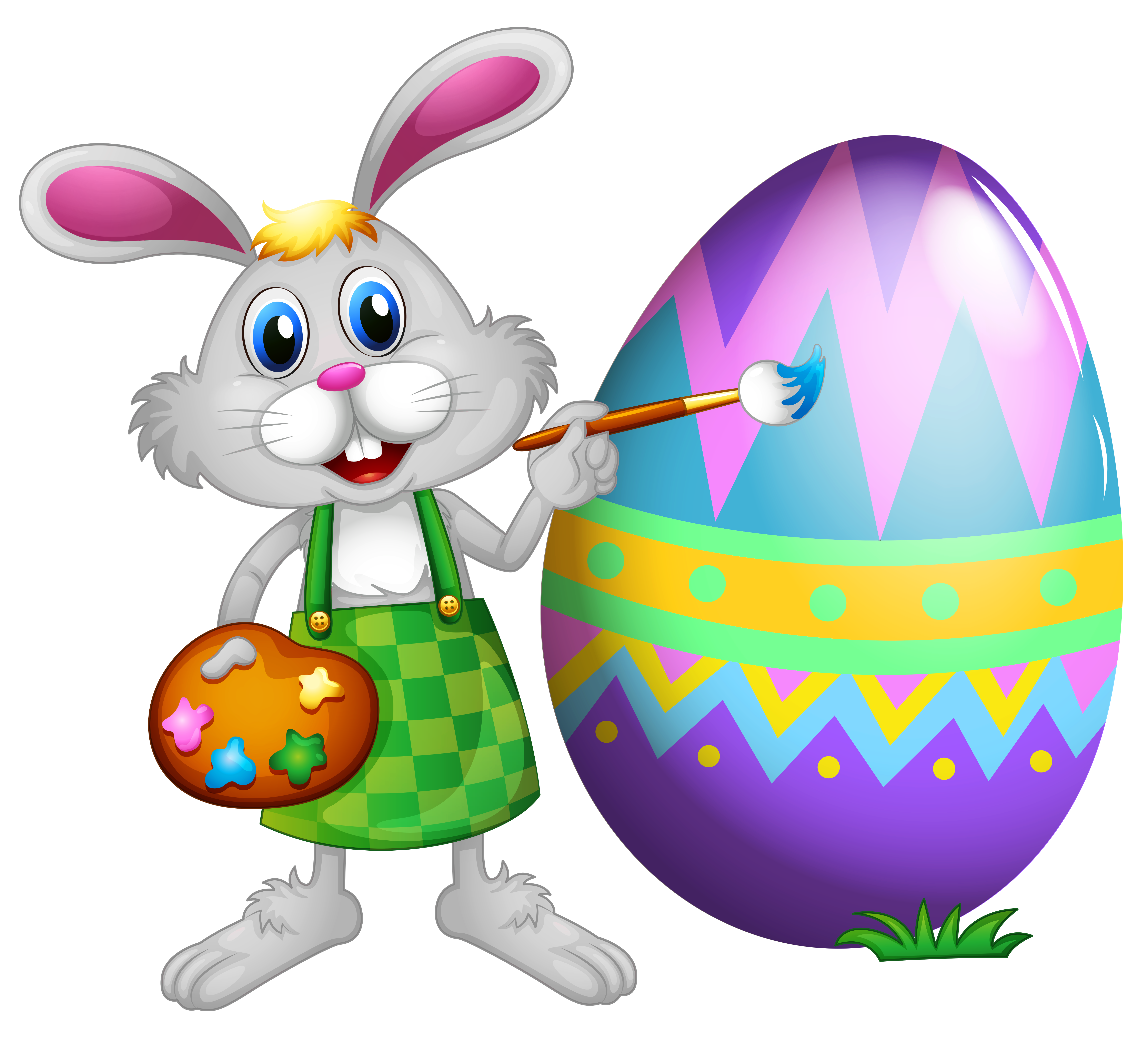 Easter Basket Bunny PNG - 12936