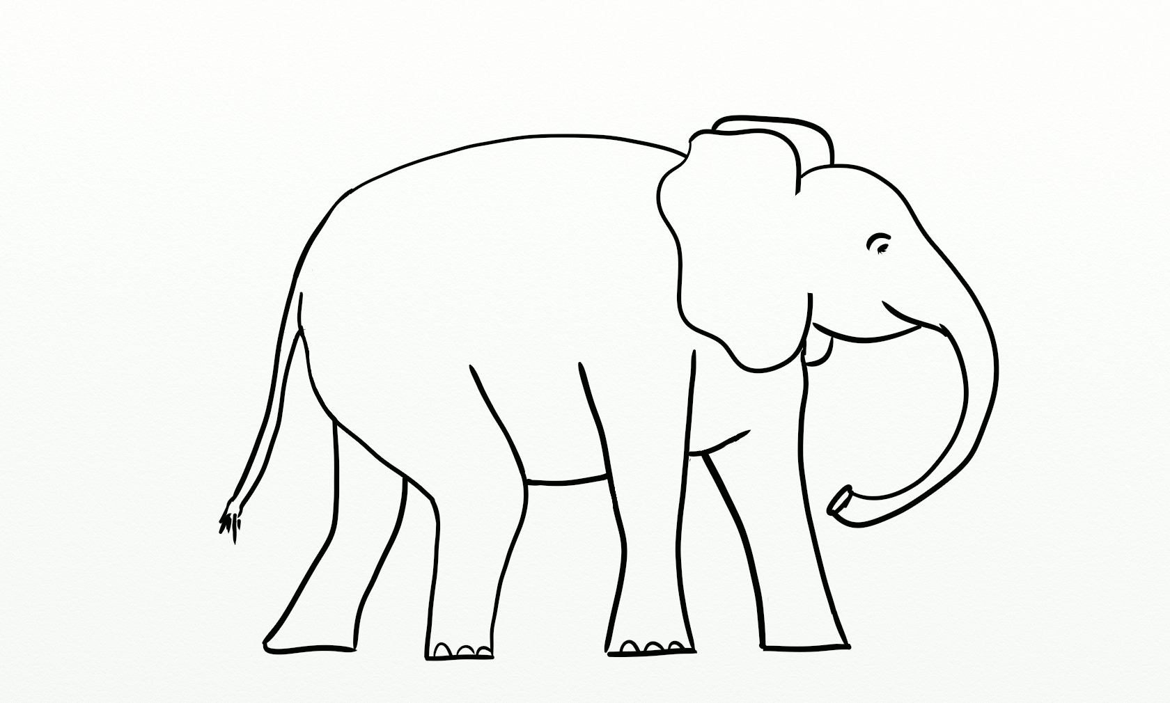 Elephant PNG HD Outline - 157161