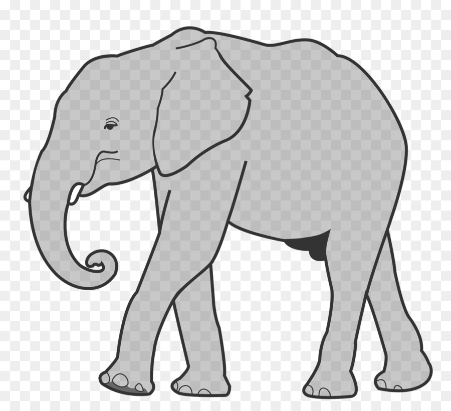 Elephant PNG HD Outline - 157155