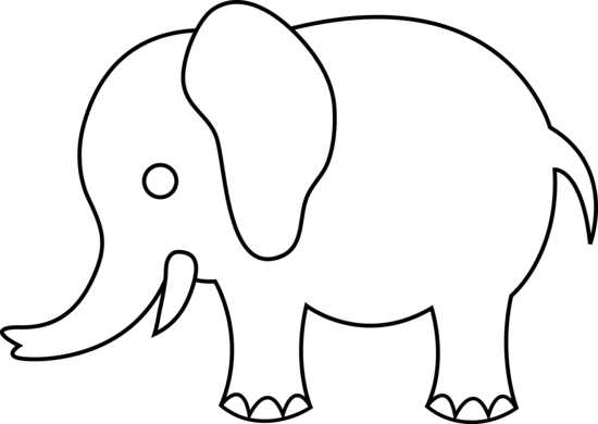 Elephant PNG HD Outline - 157168