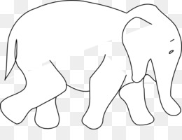 Elephant PNG HD Outline - 157170