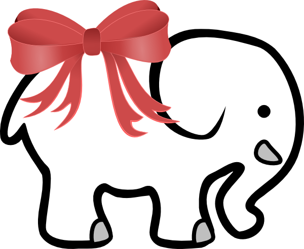 Elephant PNG HD Outline - 157163