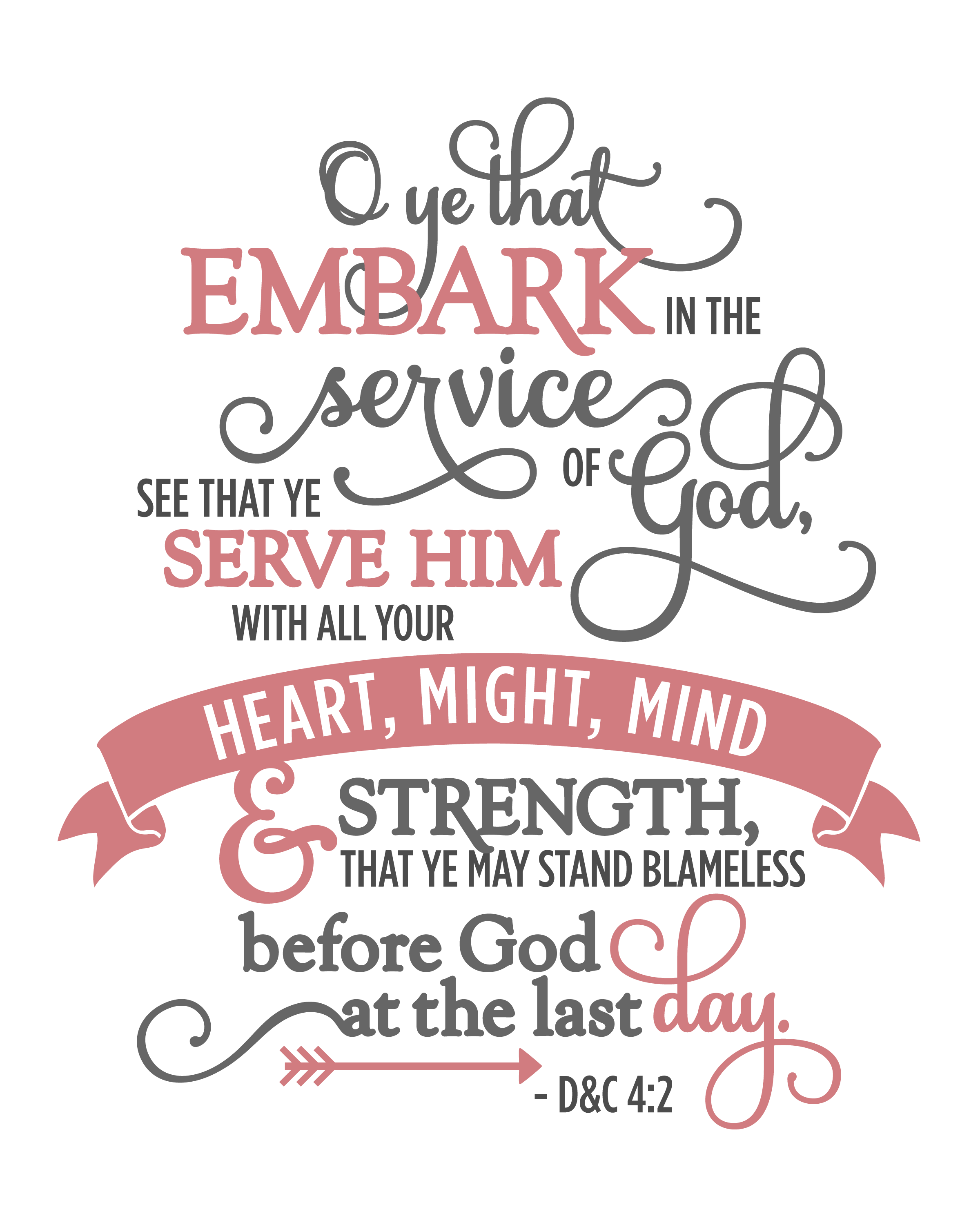 Embark In The Service Of God PNG - 170475